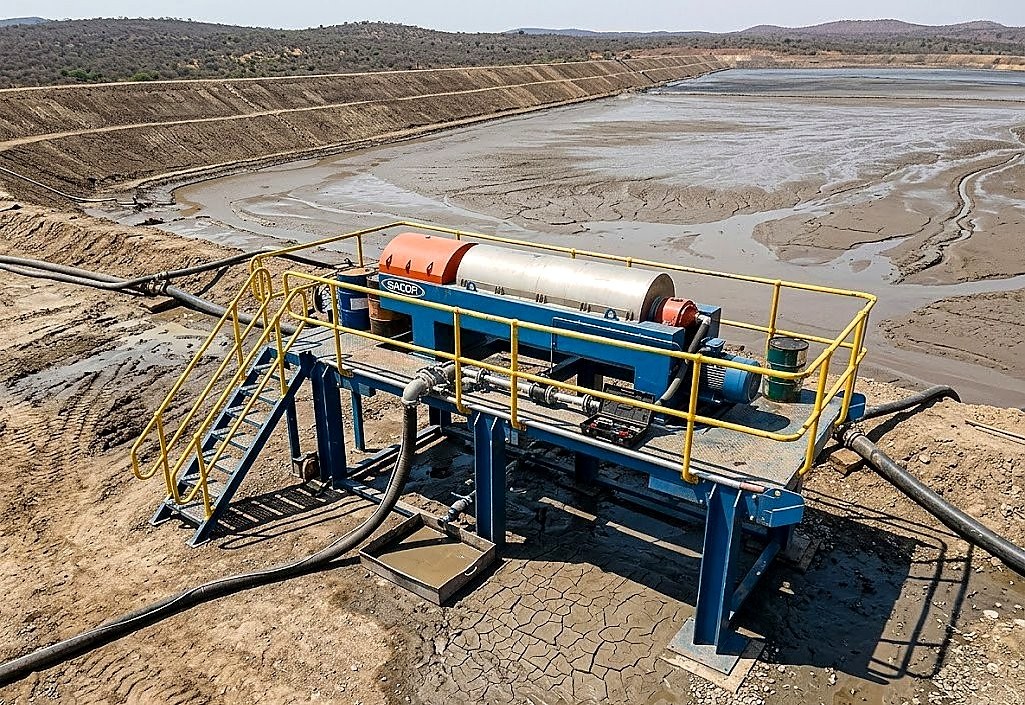 Sacor Decanter centrifuge dewatering and eradicating a tailings dam
