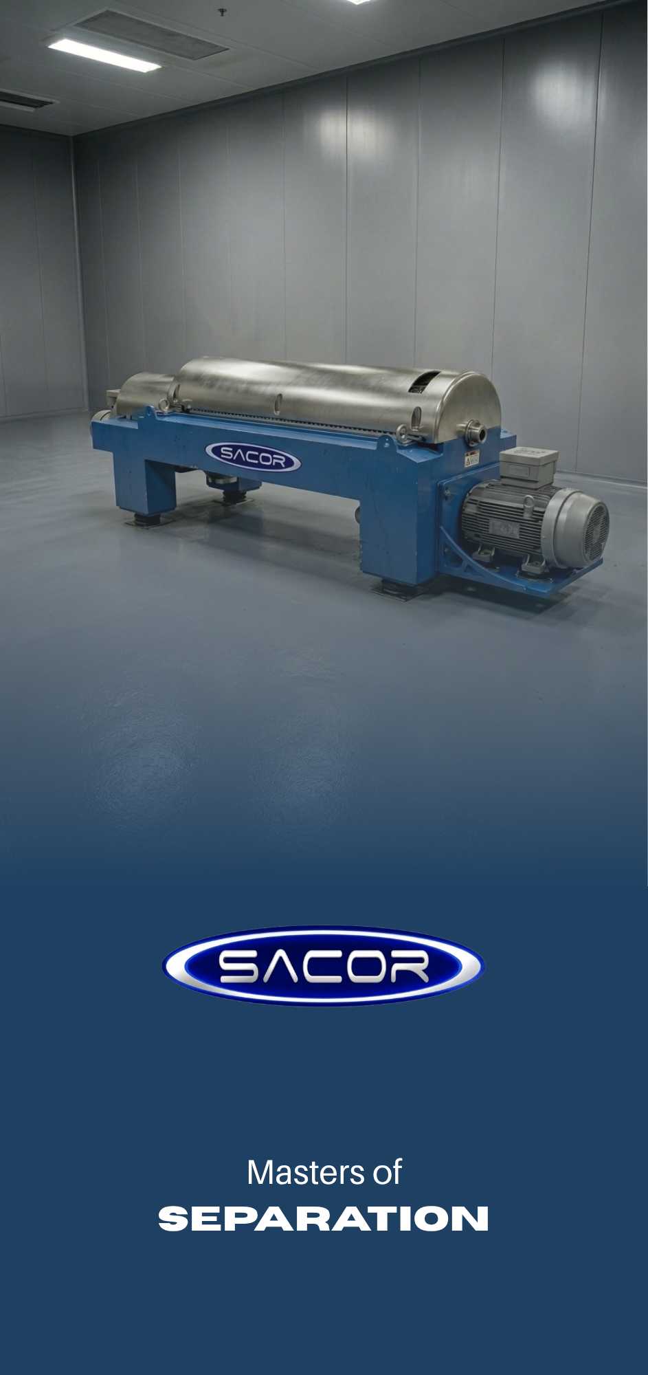 SEPARATION 3D render of a decanter centrifuge