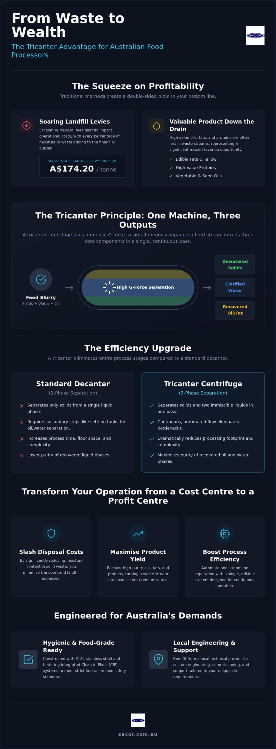 Three-Phase Centrifuge Technology in Australian Food Processing: The 2026 Guide