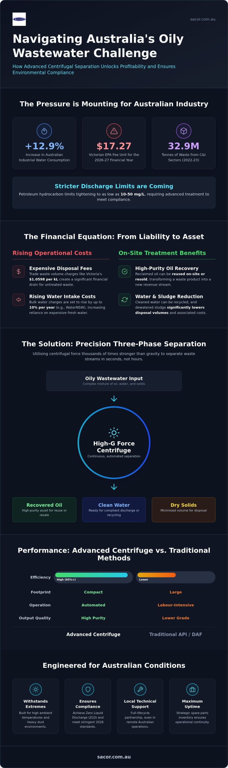 Oily Wastewater Treatment Centrifuge Australia: The 2026 Strategic Guide